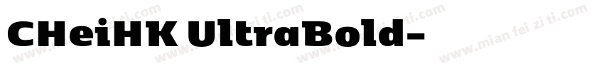 CHeiHK UltraBold字体转换